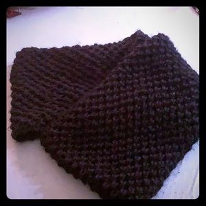 Simple black infinity scarf